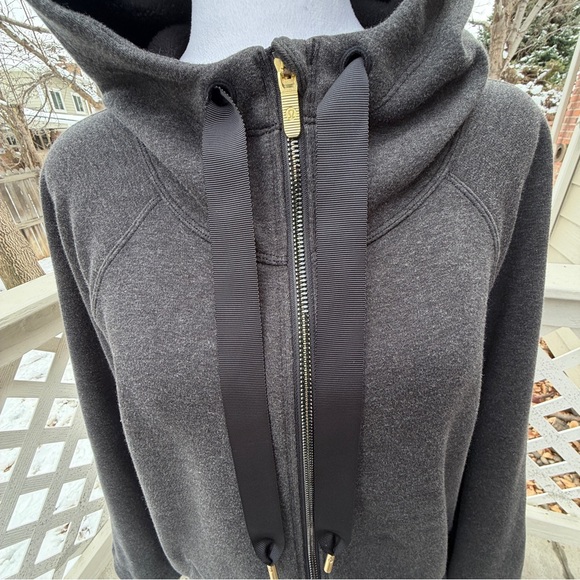 Lululemon Principal Dancer Women 8 Heathered Black French Terry Oversized Long - Picture 9 of 13